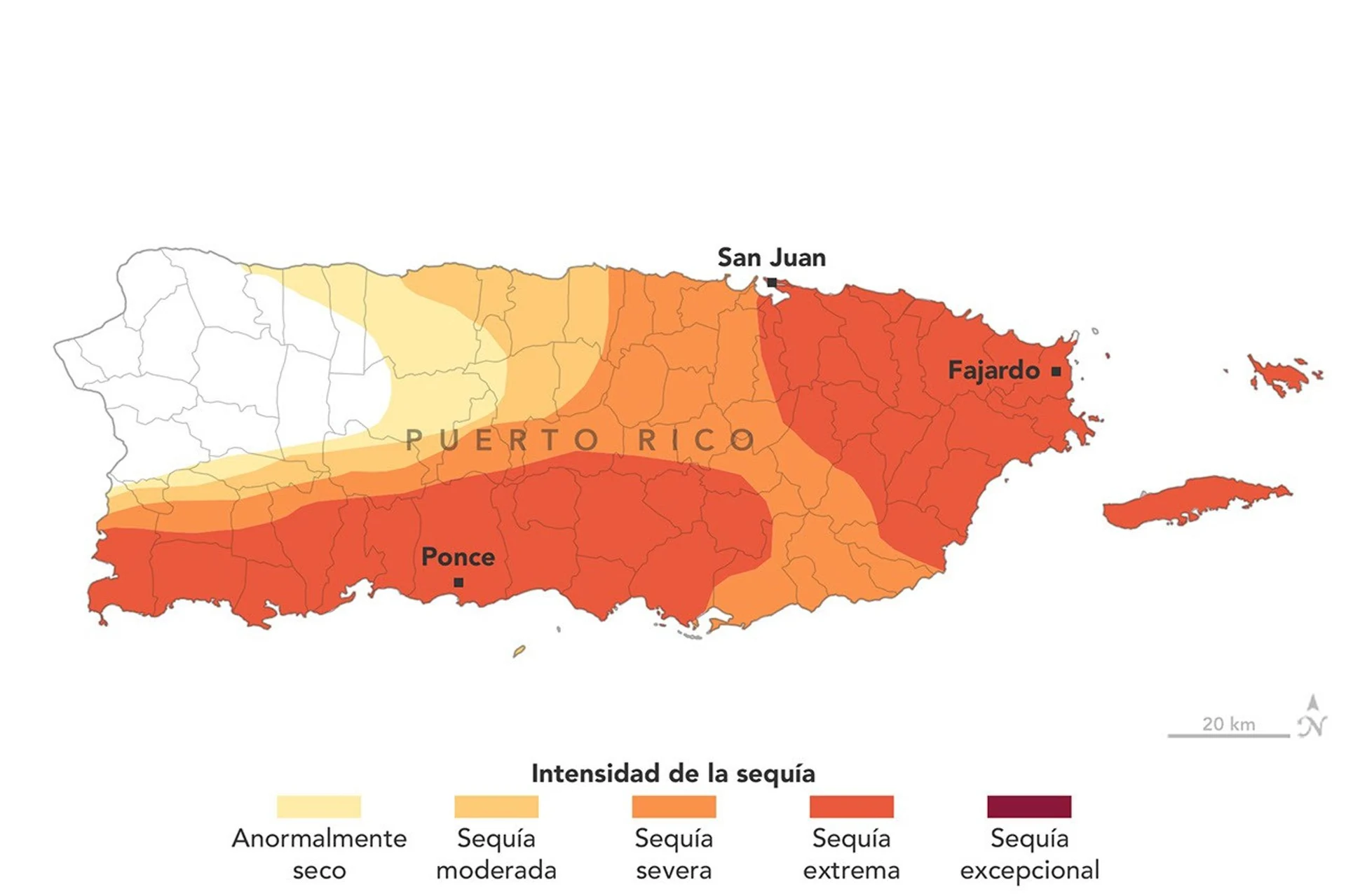 La sequía se intensifica en Puerto Rico